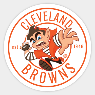 Cleveland Browns Elf Runner Stamp Clear Sticker
